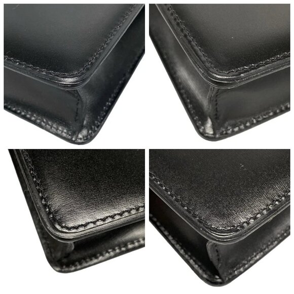 CELINE Star Ball - Black Gold Leather Shoulder Bag 663-082325 - Picture 6 of 14